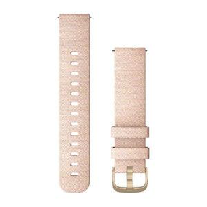 Quick Release Band 20mm – Blush Pink Woven Nylon with Light Gold Hardware