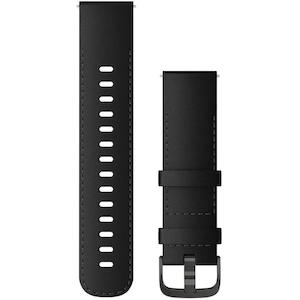 Sporting equipment: Quick Release Band (22 mm), Black Leather with Brushed Slate Hardware