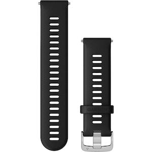 Quick Release Band 22 mm – Black with Silver Hardware