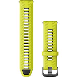 Forerunner Watch Band (22 mm), Amp Yellow/Black with Slate Hardware