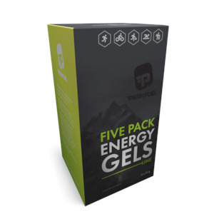 Sporting equipment: PEAKFUEL Lime 35g Energy Gels - Box of 5