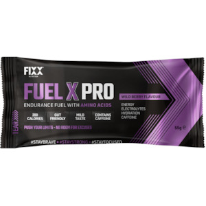 Sporting equipment: Fuel X Pro - 55g Sachet - Wild Berry - Caffeinated