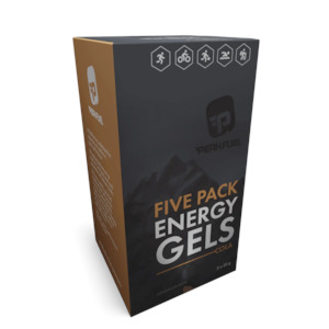 PEAKFUEL Cola 35g Energy Gels + 30mg Caffeine - Box of 5