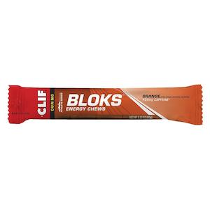 Clif Bloks Energy Chews – ORANGE + 25mg Caffeine