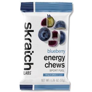 Sporting equipment: Skratch Labs Blueberry Energy Chews + Caffeine