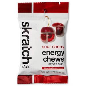 Sporting equipment: Skratch Labs Cherry Energy Chews + Caffeine