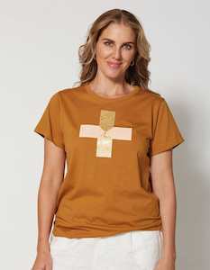 Clothing: Stella + Gemma | Tee | Bronze Safari Cross