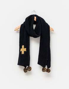 Clothing: Stella + Gemma | Pompom Scarf | Midnight Navy