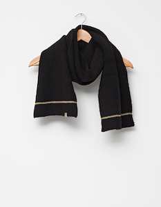 Clothing: Stella + Gemma | Scarf | Black with Gold Lurex