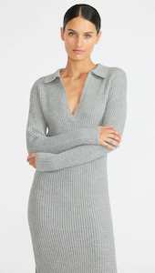 Clothing: Staple The Label | Ivy Knit Midi Dress | Grey Marle