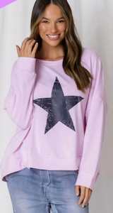 Clothing: Love Lily The Label | Sadie Sweater | Pink/Black