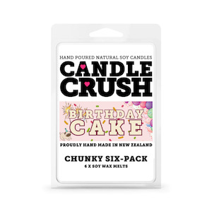 Candle Crush | Birthday Cake - Chunky 6 Pack Soy Wax Melts