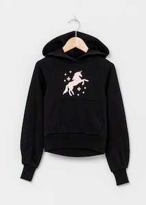 Stella + Gemma | Kids Hanna Hoodie Unicorn Sparkle | Black