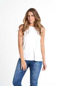 Betty Basics | Capri Tank | White