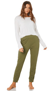 Clothing: Betty Basics | Lindsay Jogger | Khaki