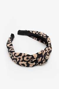 Clothing: Antler | Knot Cheetah Headband | Wheat