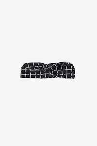 Clothing: Antler | Cross Knot Headband | Black Grid Check