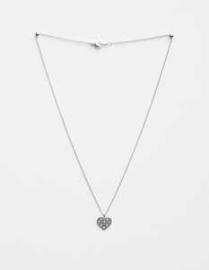 Stella + Gemma | Necklace | Silver Diamonte Heart