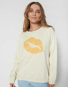 Clothing: Stella + Gemma | Sweater | Sand with Mustard Lips