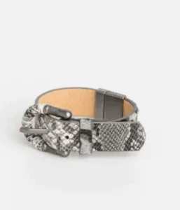 Stella + Gemma | Bracelet | Buckle Gun Grey Snake