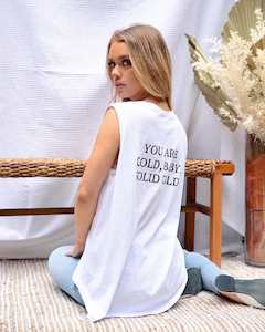 Clothing: Love Lily The Label | Solid Gold Tank | White