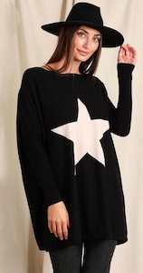 Clothing: Love Lily The Label | Willow Star Knit | Black/Beige