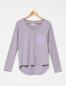 Stella + Gemma | Long Sleeve Tee  | Lavender Gingham