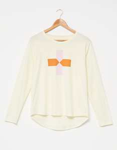 Stella + Gemma | Long Sleeve Tee | Ivory Cross