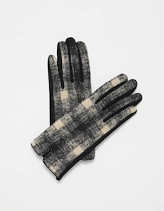 Clothing: Stella + Gemma | Gloves | Black Plaid