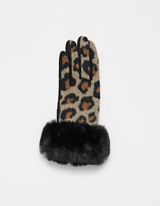 Clothing: Stella + Gemma | Gloves | Leopard with Fur