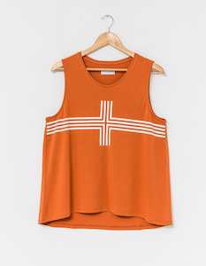 Stella + Gemma | Tank Top | Rust White Cross