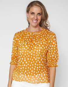 Clothing: Stella + Gemma | Willow Top | Peach Spots