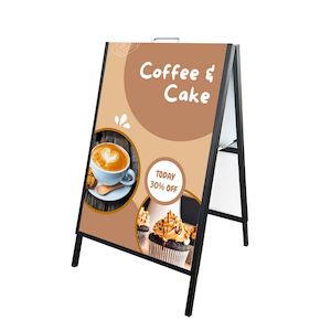 Flag or banner: A-frame Sandwich Board Sign with Custom Printed ACM Boards