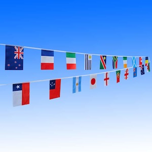 Flag or banner: Rugby Flag Bunting for France 2023 World Cup 6m