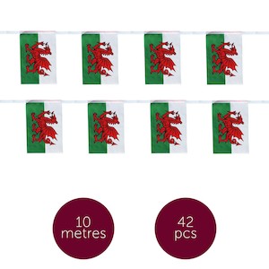 Welsh Flag Bunting 10 Metres