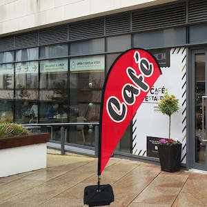 Flag or banner: Ready-made CAFE Flag, Small Teardrop Kitset