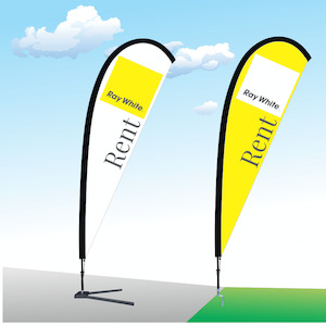 Raywhite Rent Flag - Large Teardrop Flag Kitset