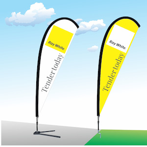 Raywhite Tender Today Flag - Large Teardrop Flag Kitset