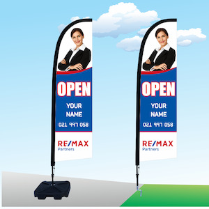 Remax OPEN Flag - Custom Large Feather Flag