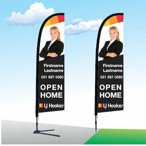 LJ Hooker Open Home Flag - Large Feather Flag Kitset