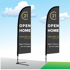 Flag or banner: Century 21 Open Home Flag - Large Feather Flag Kitset