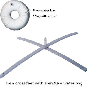 Heavy-duty Cross Flag Base + Weight Bag