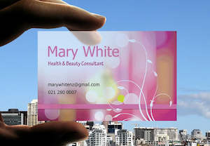 500x Frosted Transparent PVC Business Cards