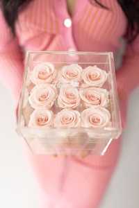 Forever Roses in a clear box - Small