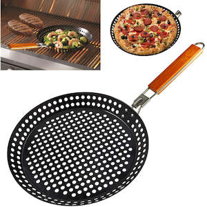 Internet only: Outdoor Camping Foldable Round Frying Pan Picnic BBQ Heat Resistant Steak Grilled Skillet