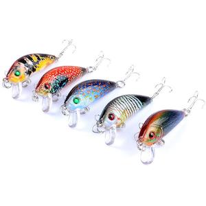 ZANLURE 5PCS 5CM 3.8G Fishing Lures Wobblers Painting Series Fishing Topwater Ar…