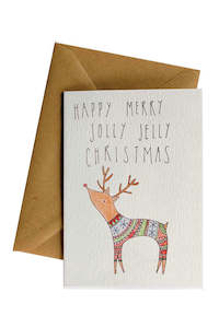 Clothing: Jolly Jelly Reindeer Greeting Card