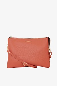 Tilly's Big Sis Crossbody Terracotta Leather Large Clutch