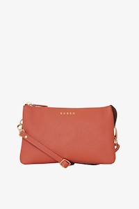 Tilly Multi Pocket Terracotta Crossbody Clutch