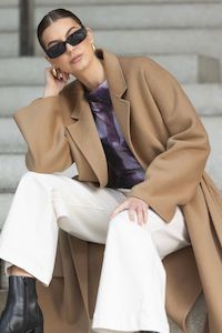 Clothing: Nora Camel Merino Wool Coat